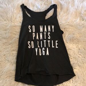 So many pants so little yoga tank size medium